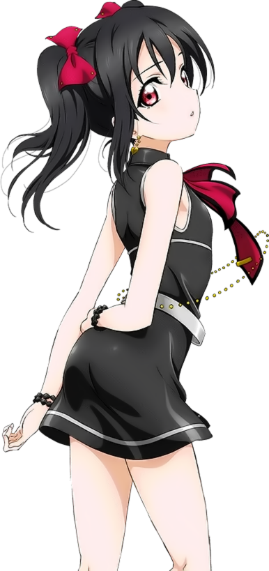 Nico Yazawa Black Dress Pose PNG Image