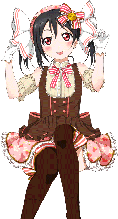 Nico Yazawa Cafe Maid Costume PNG Image