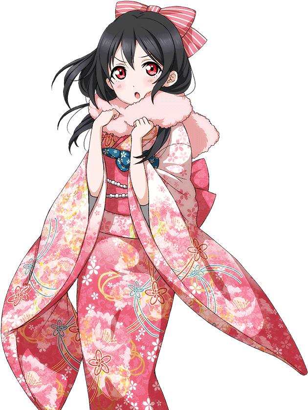 Nico Yazawa Kimono Pose PNG Image