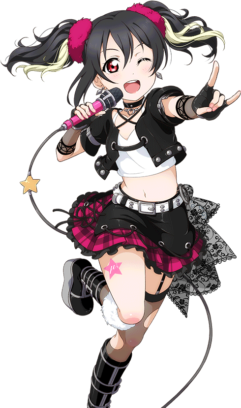 Nico Yazawa Rock Star Performance PNG Image