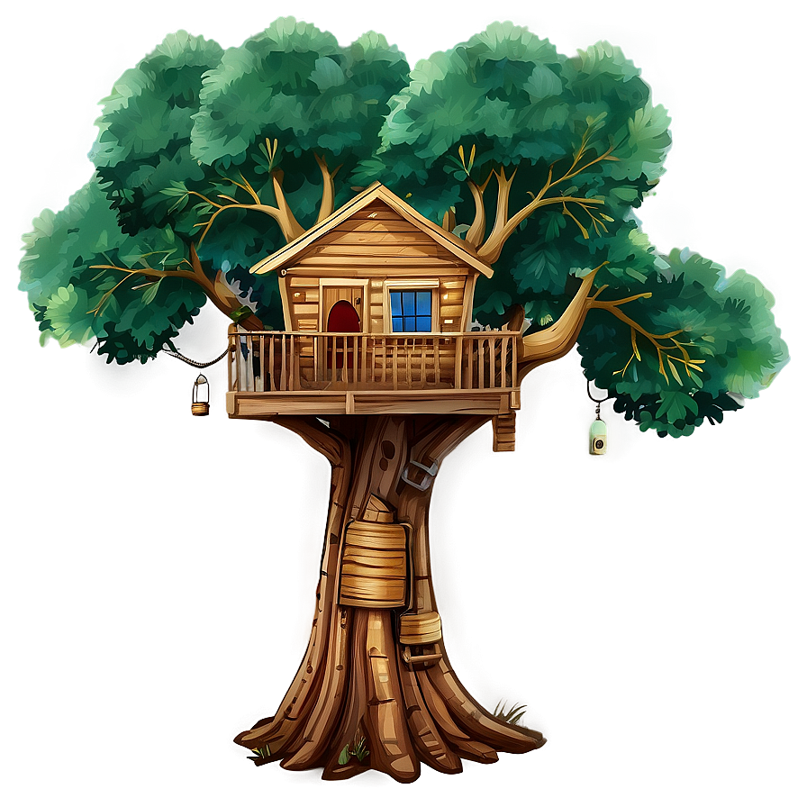 Night Tree House Png 06282024 PNG Image