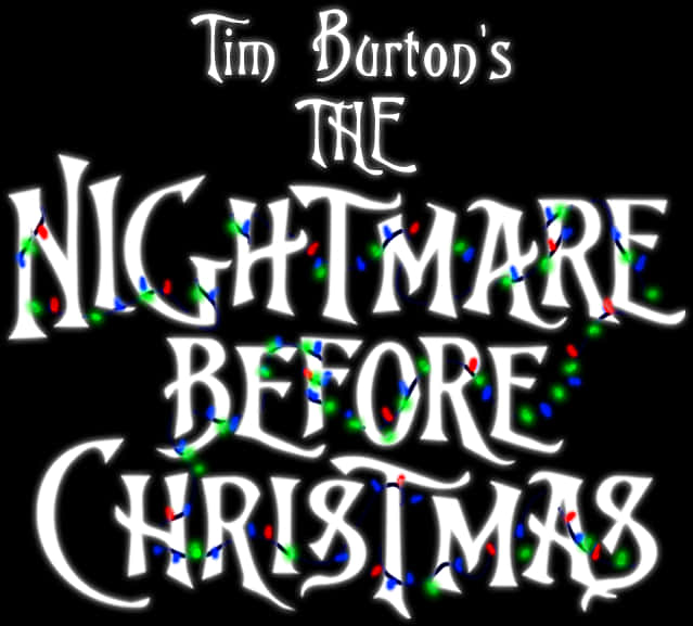 Nightmare Before Christmas Title PNG Image