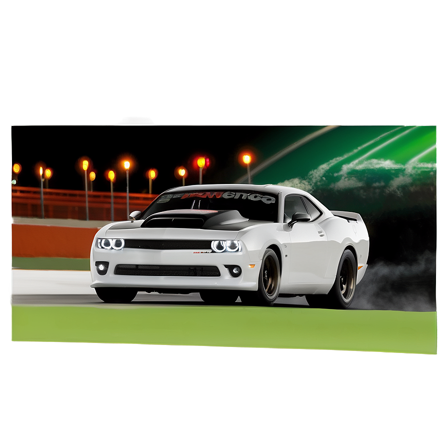 Nighttime Drag Racing Spectacle Png Hrb PNG Image