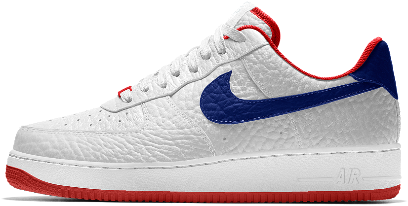 Nike Air Force1 Red White Blue PNG Image