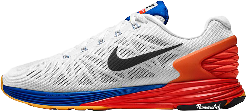 Nike Lunarlon Running Shoe Side View PNG Image