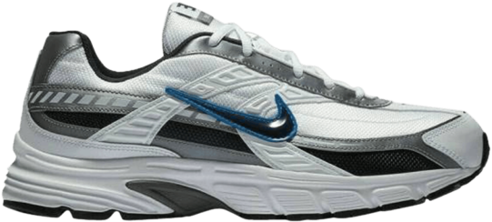 Nike Silver Blue Swoosh Sneaker PNG Image