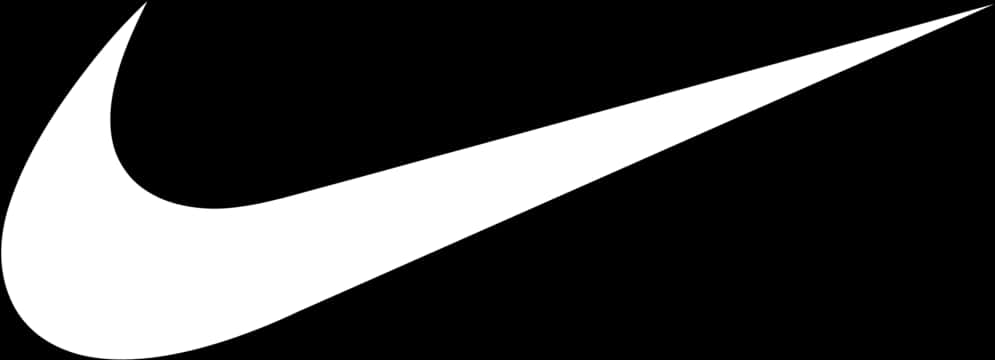 Nike Swoosh Logo Black Background PNG Image