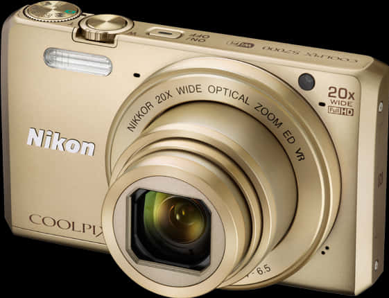 Nikon Coolpix Compact Camera PNG Image