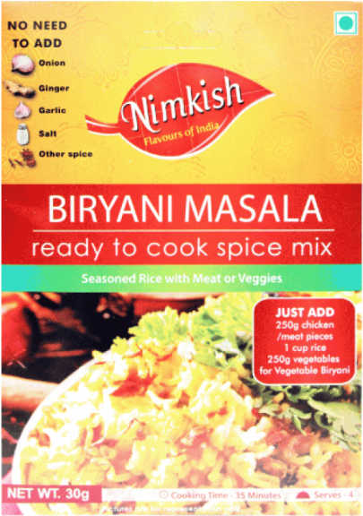 Nimkish Biryani Masala Packet PNG Image