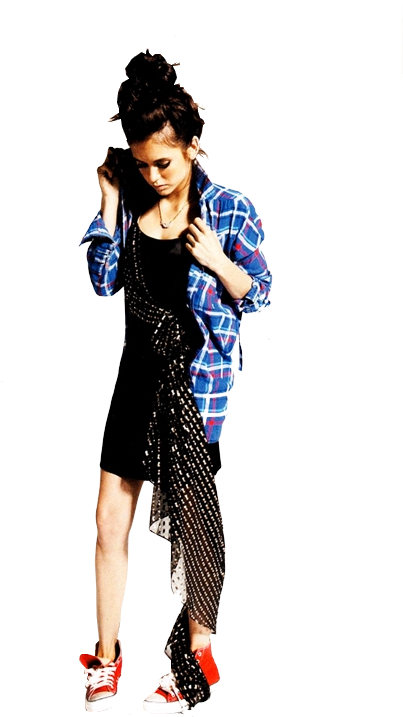 Nina Dobrev_ Casual Style Pose.png PNG Image