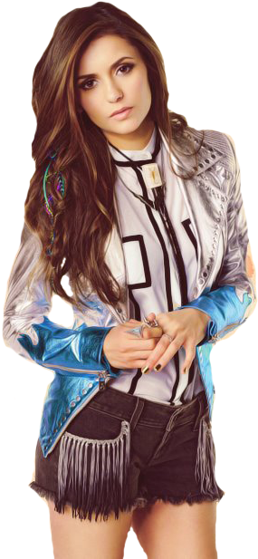 Nina Dobrev Stylish Pose PNG Image