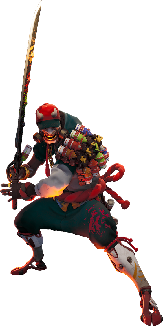 Ninja Character With Sword PNG Image