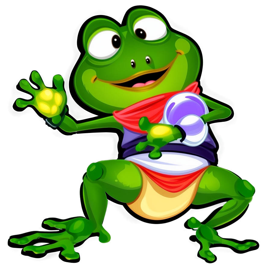 Ninja Frog Cartoon Png Qjn PNG Image