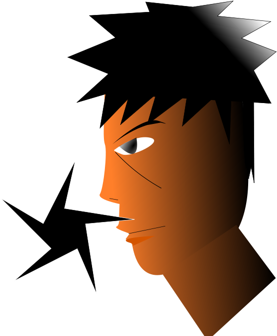 Ninja Hattori Shuriken Profile PNG Image