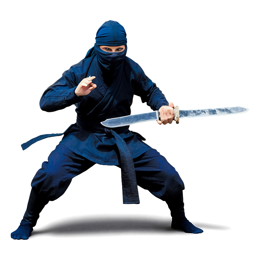 Ninja In Mid-attack Png 06112024 PNG Image