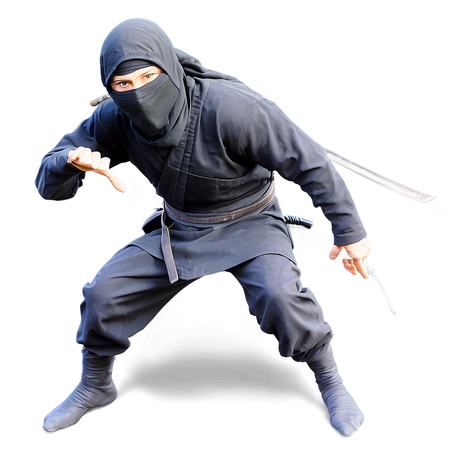 Ninja In Mid-attack Png Mum64 PNG Image