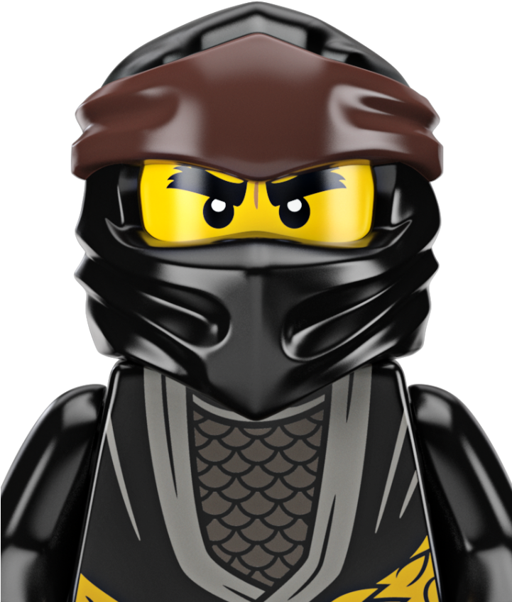 Ninjago Black Ninja Close Up PNG Image