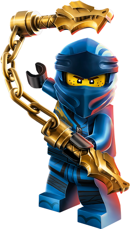 Ninjago Blue Ninja With Golden Weapon PNG Image