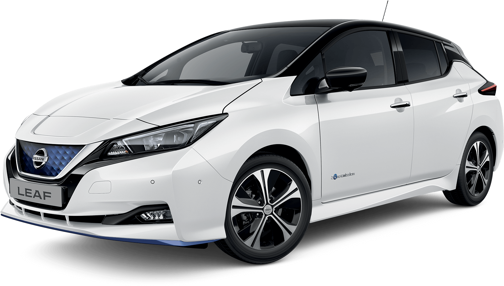 Nissan Leaf Electric Car Profile View PNG Image