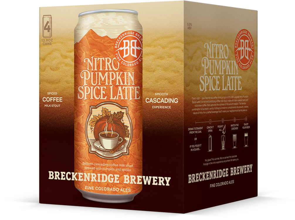 Nitro Pumpkin Spice Latte Beer Packaging PNG Image