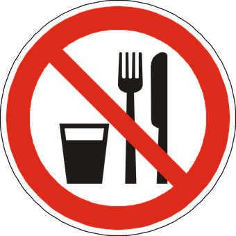 No Eating Sign Graphic PNG Image