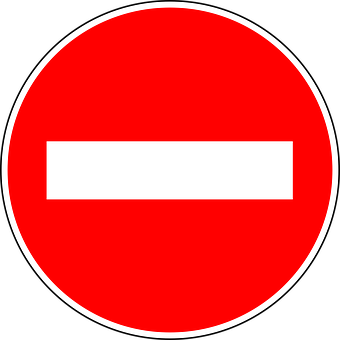 No Entry Sign_ Red And White PNG Image