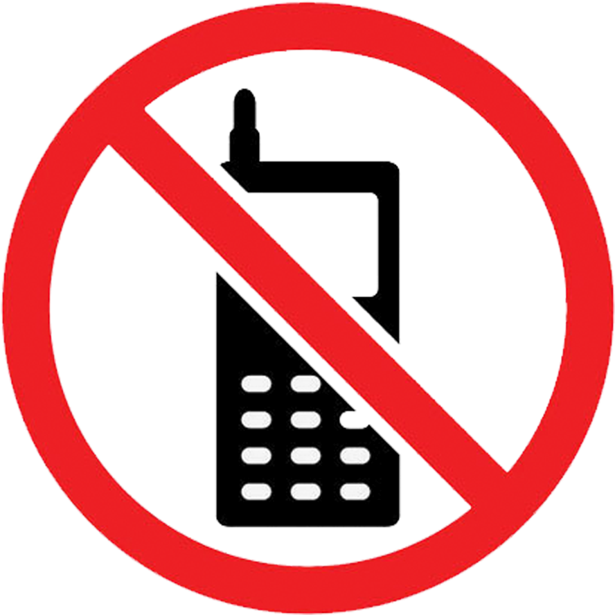 No Mobile Phones Sign Clipart PNG Image