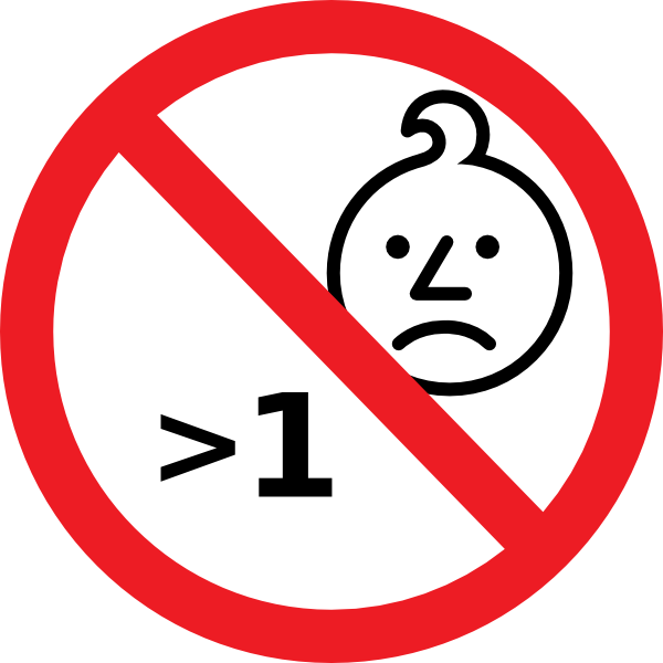 No More Than One Person Sign.png PNG Image