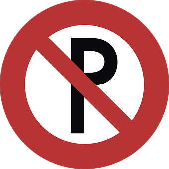 No Parking Sign Red Circle PNG Image