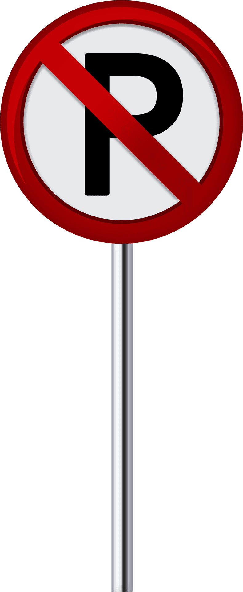 No Parking Sign Vertical PNG Image