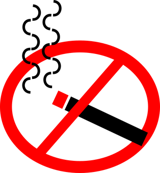 No Smoking Sign Redand Black PNG Image