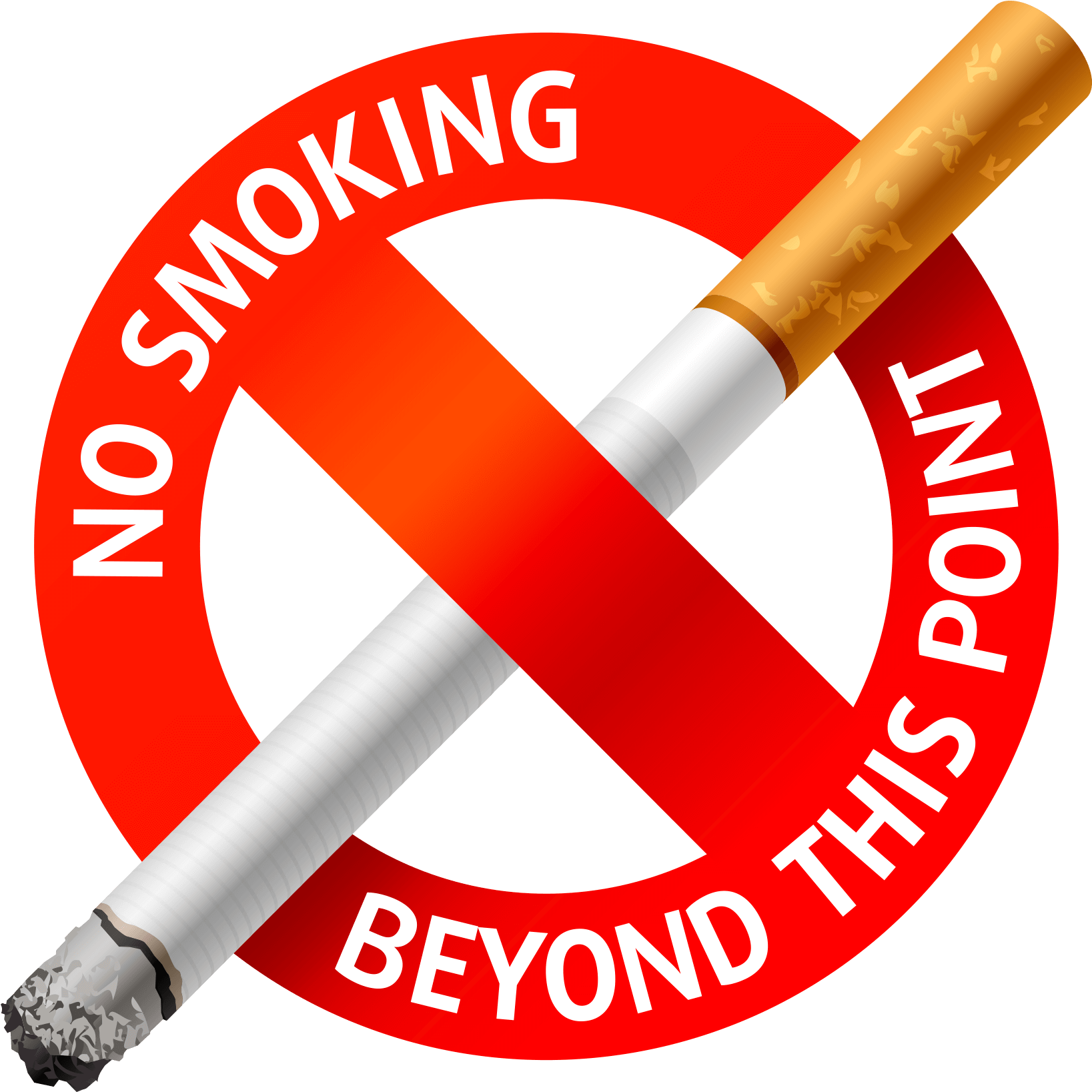 No Smoking Sign With Cigarette PNG Image