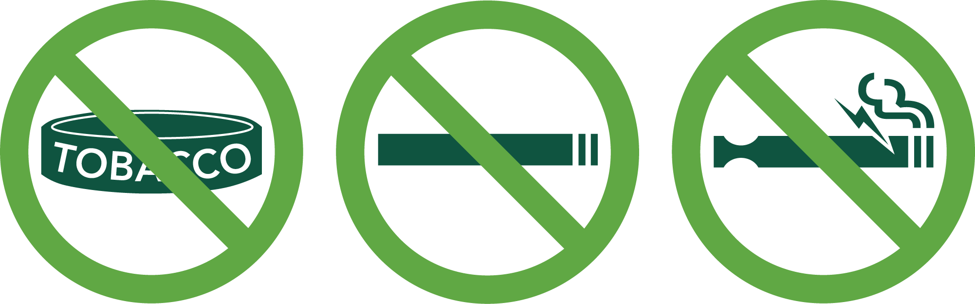 No Smoking Signs Set PNG Image