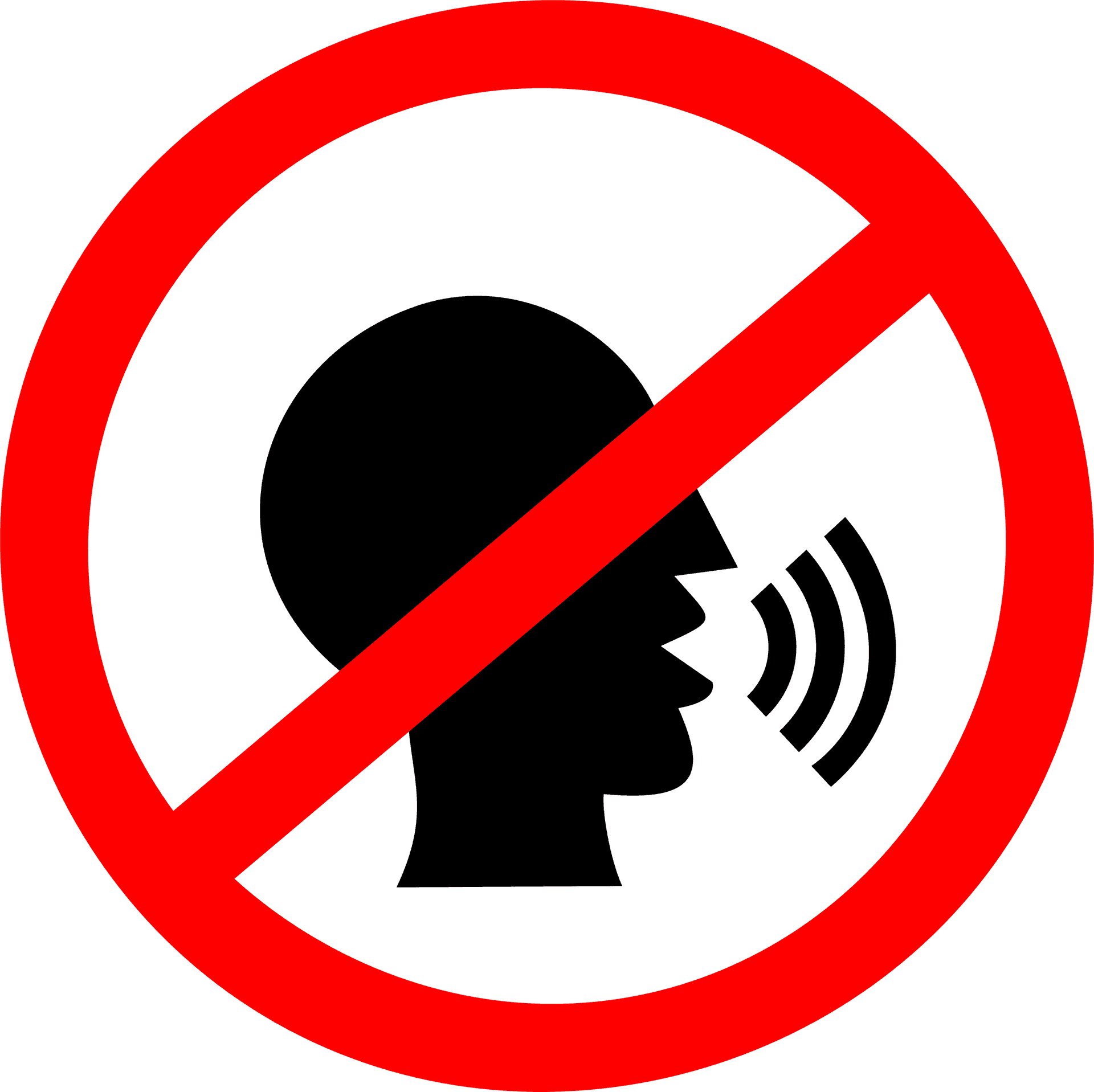 No Speaking Sign PNG Image