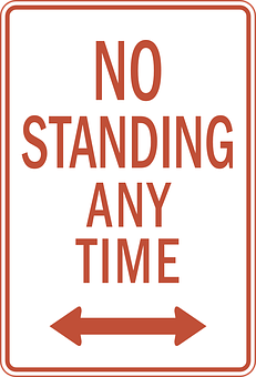 No Standing Sign PNG Image