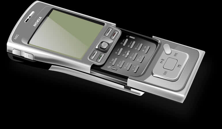 Nokia Slider Phone Classic PNG Image