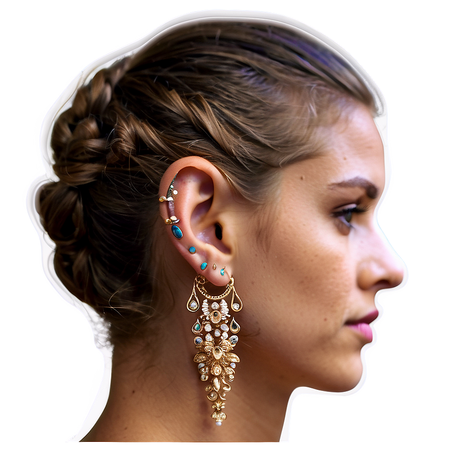 Non-pierced Ear Cuff Designs Png Eeg88 PNG Image