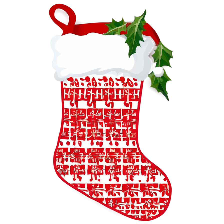 Nordic Christmas Stocking Png Rin26 PNG Image