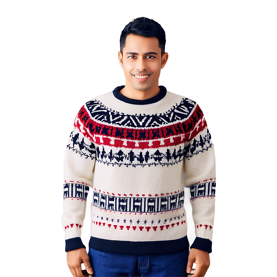 Nordic Sweater Pattern Png Flj PNG Image