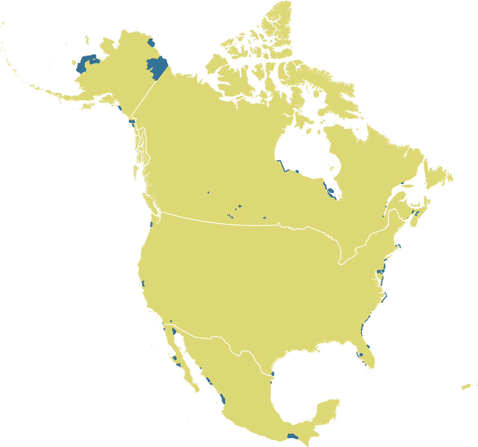 North America Outline Map PNG Image