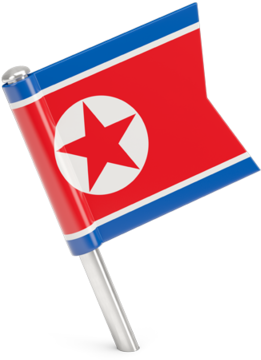 North Korean Flag Graphic PNG Image