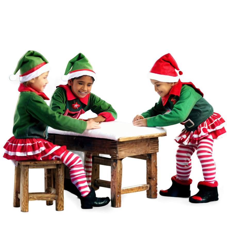 North Pole Christmas Elves Workshop Png Brh98 PNG Image