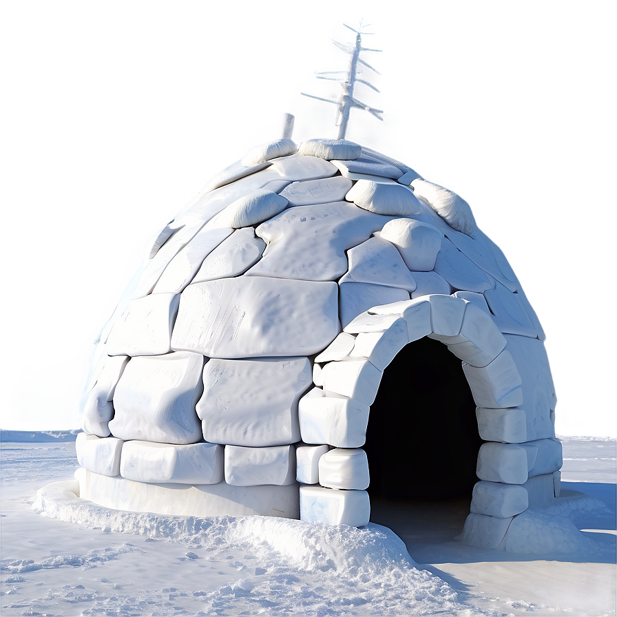 North Pole Igloo Settlement Png 06122024 PNG Image