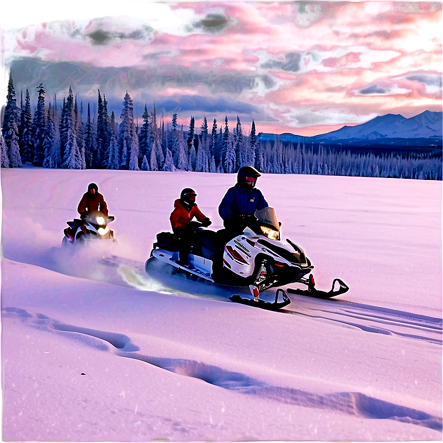 North Pole Snowmobile Adventure Png Pfn PNG Image