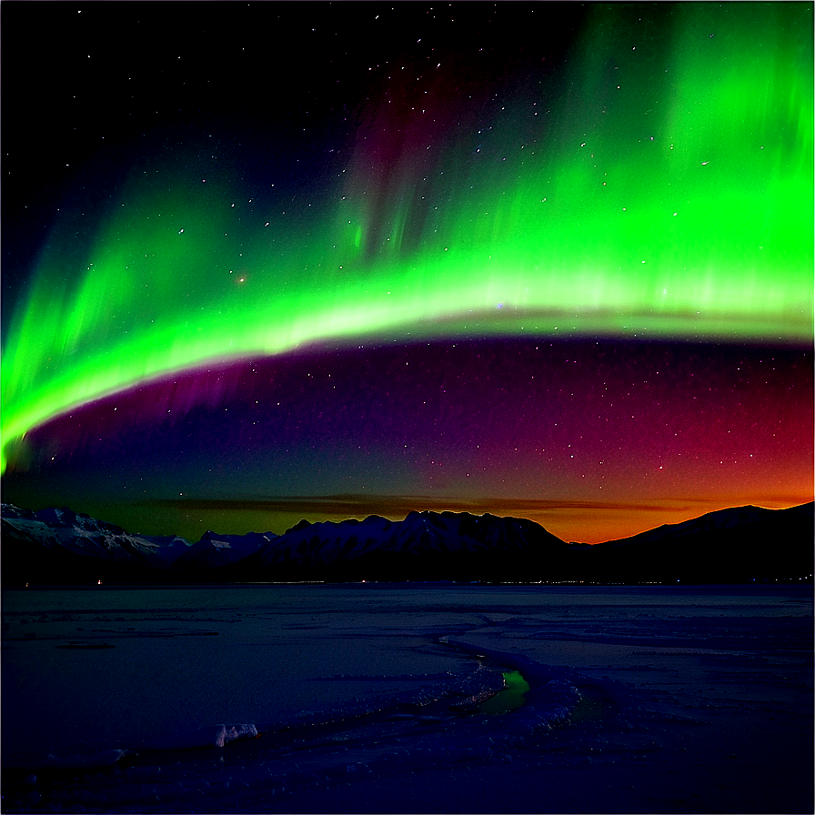 Northern Lights Over North Pole Png Ceg PNG Image