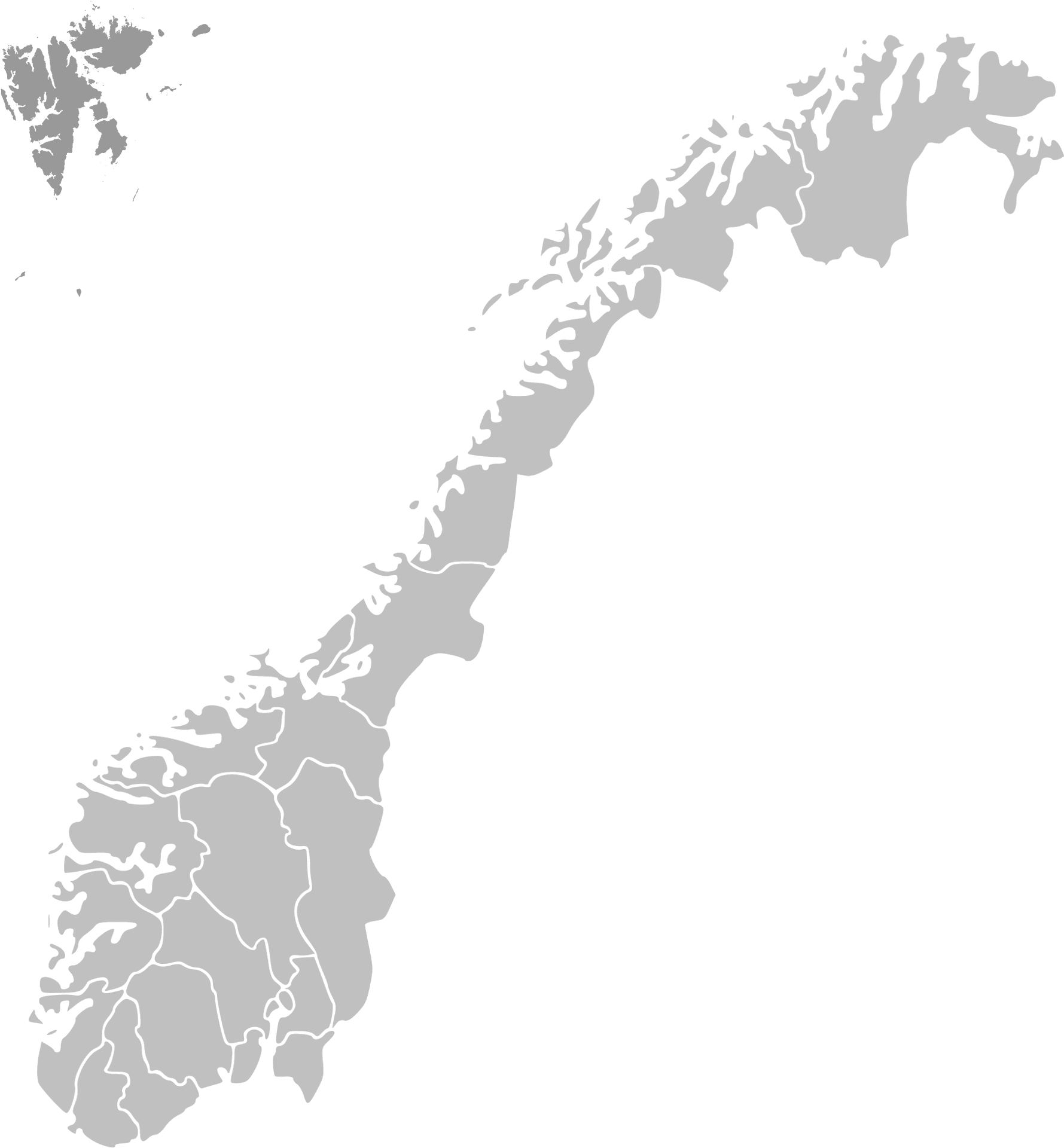 Norway Map Outline PNG Image