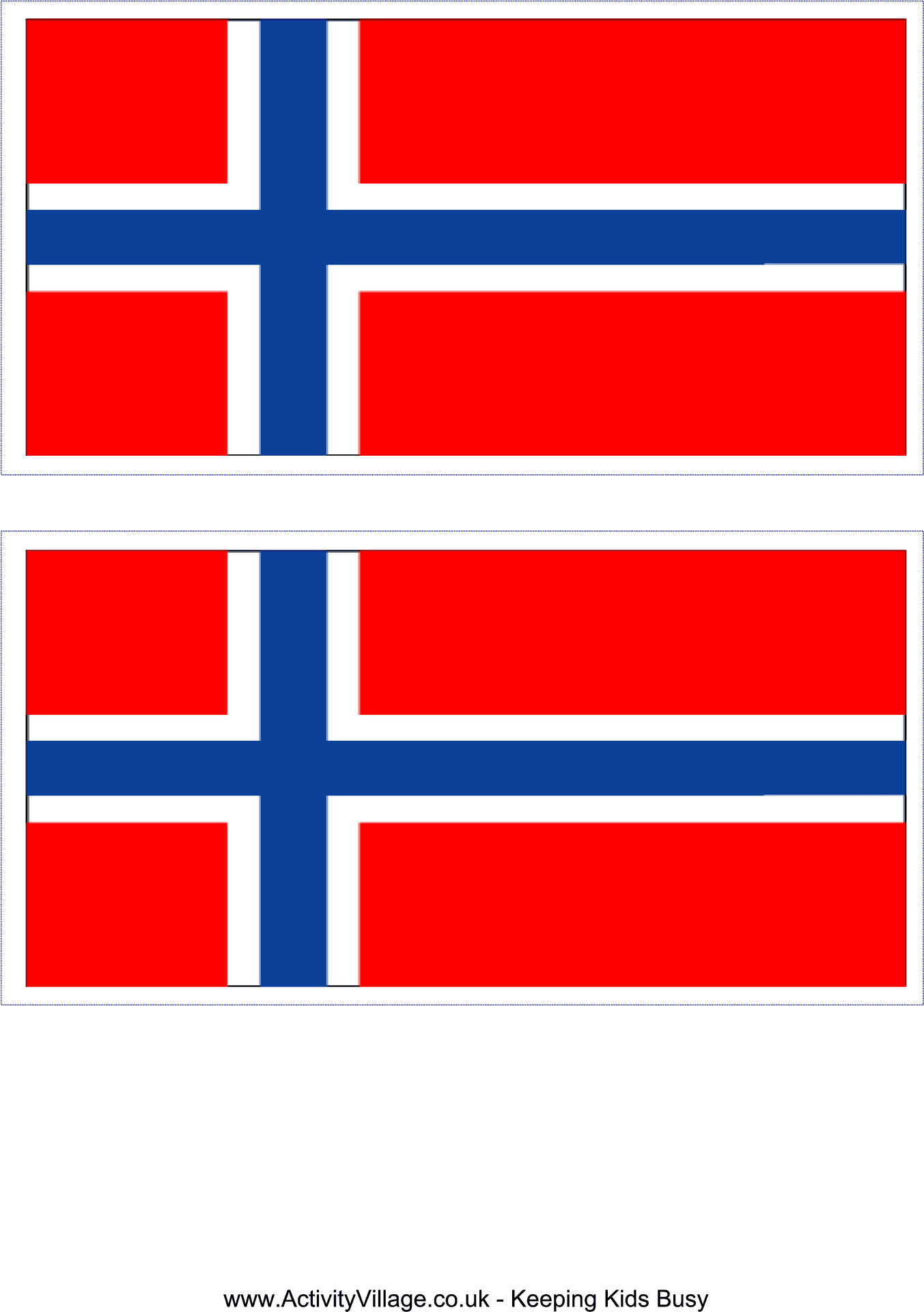 Norwegian Flag Comparison PNG Image