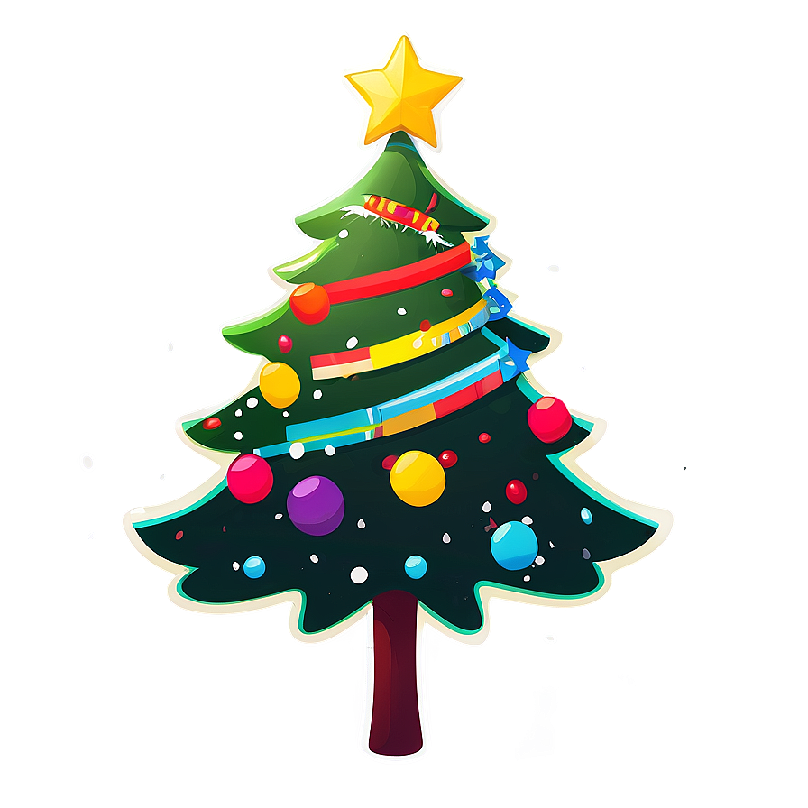 Nostalgic Cute Christmas Tree Png 06252024 PNG Image