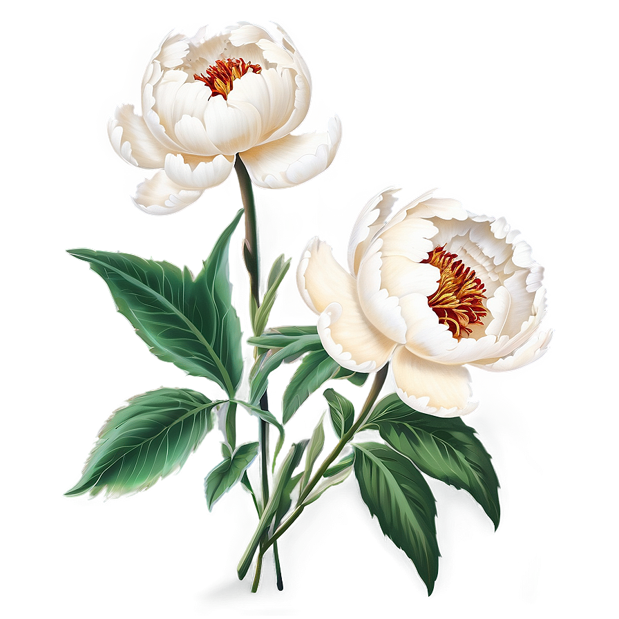 Nostalgic Peony Art Png Ktr94 PNG Image