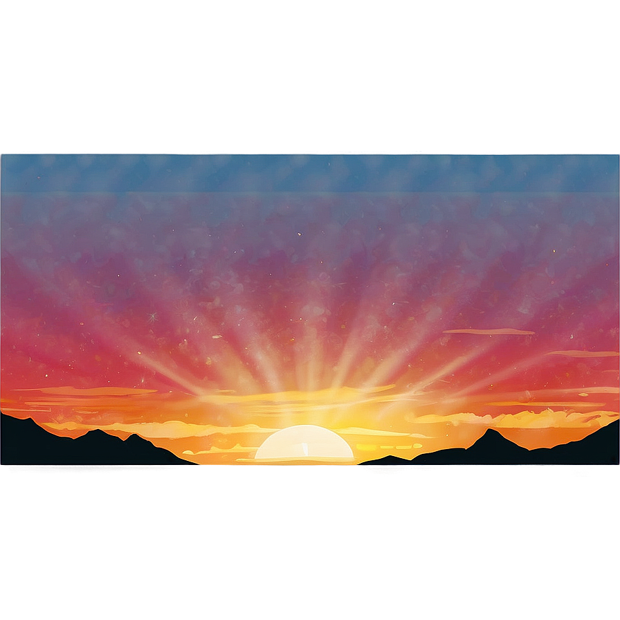 Nostalgic Sunset Horizon Png 06252024 PNG Image